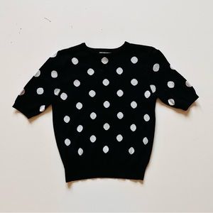 Polagram Black & White Polka Dot Sweater